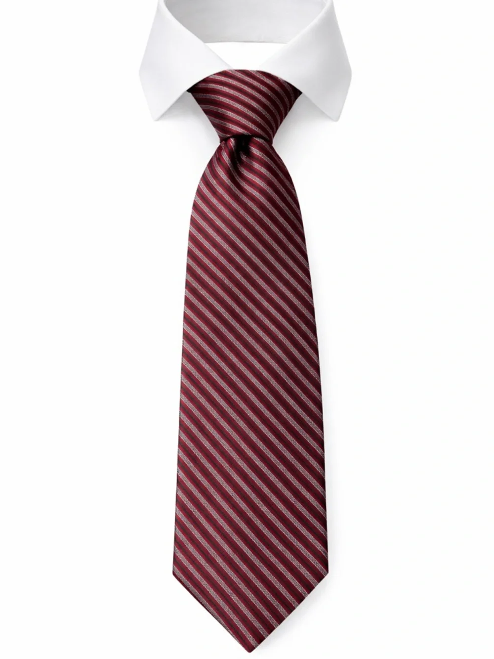 Claiborne Mens Silk Handmade Tie Striped Quiet Luxury Old Money